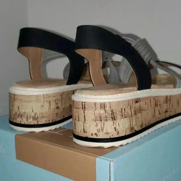 LIFE STRIDE Velocity 2.0 Clementine Round Toe Cork Platform Slip On Sandals 10 M - Picture 3 of 10